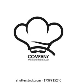 logotipo vectorial de sombrero chef. ilustración vectorial del logo de chef hat. logotipo del restaurante. logotipo de cocina. Vector