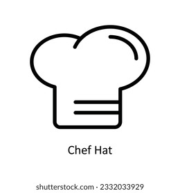 Chef Hat Vector   ilustración de diseño de iconos de esquema. Símbolo de cocina y hogar sobre fondo blanco archivo EPS 10