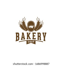 chef hat, vintage bakery logo Ideas. Inspiration logo design. Template Vector Illustration. Isolated On White Background