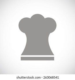 Chef hat web black icon on a white background. Vector symbol