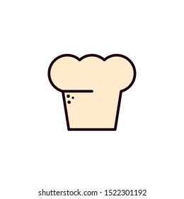 chef hat in white background vector illustration design