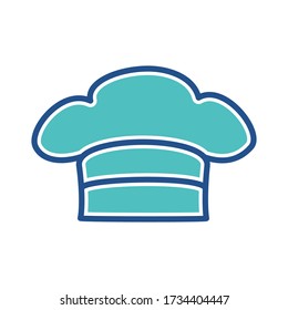 Kochmütze 
Icon Design, trendige Kollektion im flachen Stil
