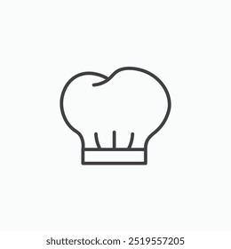 Chef hatline in Thin line black color. flat simple vector symbols illustration.