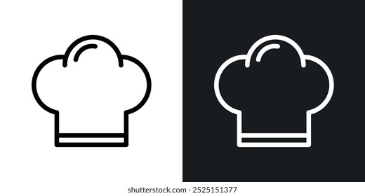 Chef hatline in Thin line black color. flat simple vector symbols illustration.