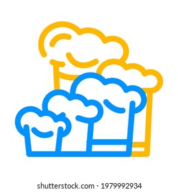 chef hats color icon vector.  isolated symbol illustration