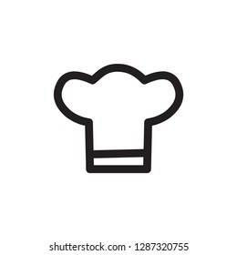 Chef Hats Icon In Flat Style Vector For Apps, UI, Websites. Black Icon Vector Illustration.
