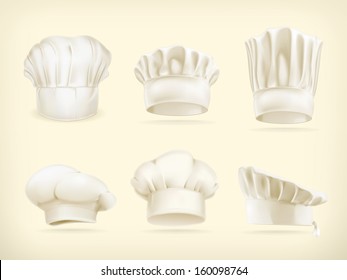 Chef hats vector set