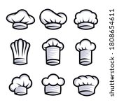 chef hats vector set collection graphic clipart design vector illustration.