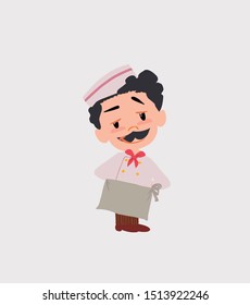 Chef; he is smiling peacefully.