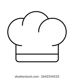 Chef Head Line Editable Stroke Icon. Fast-food And Drinks Themes Vector Illustration
