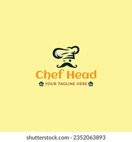 Chef Head Logo Vector Templated Design 