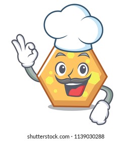 Chef hexagon character cartoon style