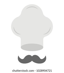 
Chef hipster, cartoon character flat icon
