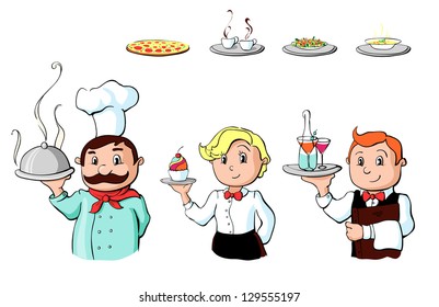 Chef and his team, the dishes