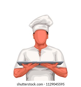 chef hold tray