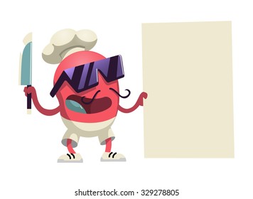 Chef holding blank page