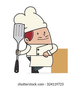 Chef holding spatula 
