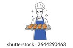 A Chef Holds a Tray of Golden Fried Food Ready to Be Served