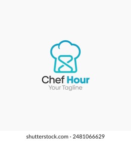 Chef Hour Logo Vector Template Design. Good for Business, Start up, Agency, and Organization