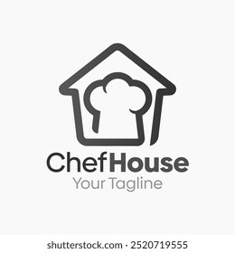Plantilla de diseño de logotipos de Chef House. Bueno para empresas, agencias, comunidad y Organización