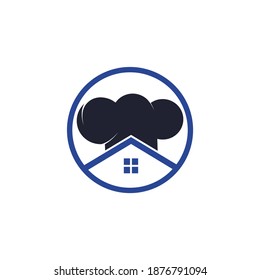 Plantilla de diseño del logotipo vectorial de la casa del chef. Icono creativo de la casa del chef.