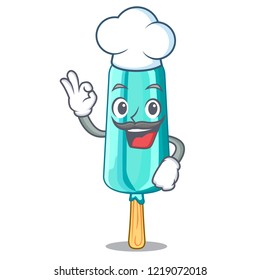 Chef ice cream thee character shaped cherry