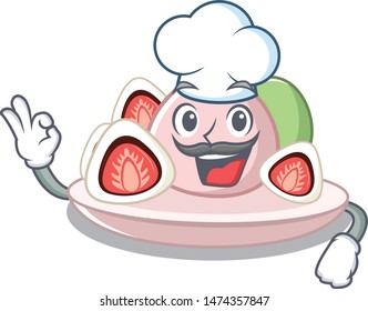 Chef ichigo daifuku with the cartoon shape