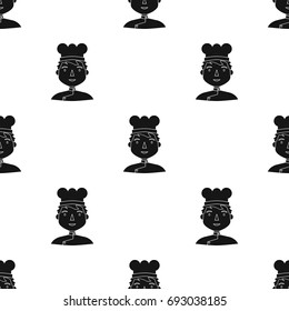 Chef icon in black style isolated on white background. People of different profession symbol stock vector illustration.