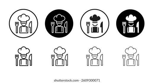 Chef icon Black and white logo