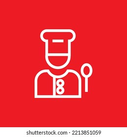 Chef icon, career graphic resource mockup, vector illustration.