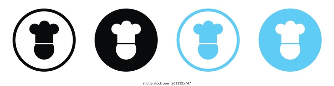 chef icon collection. vector illustration set