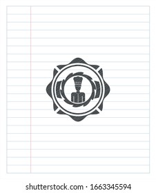 icono del chef dibujado con pinceladas de lápiz. Ilustración vectorial. Detallado.