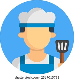 Chef Icon Fill Vector Illustration