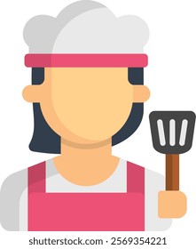 Chef Icon Flat Vector Illustration