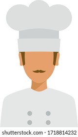 chef icon, flat vector isolated