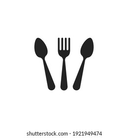 chef icon with fork and knive and spoon isolated on white background. flat style design trendy vector illustration. Vector illustration