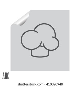 Chef icon. Chef hat. Line design. Restaurant menu design. Outline  vector illustration.