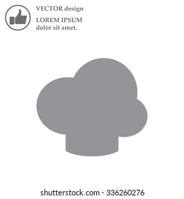 Chef icon. Chef hat. Restaurant menu design. Outline  vector illustration.