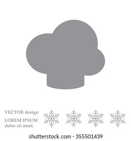 Chef icon. Chef hat. Restaurant menu design. Outline  vector illustration.