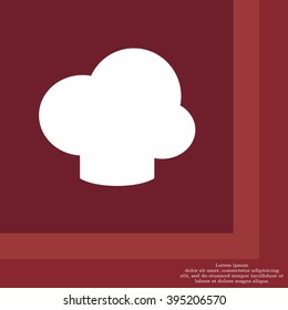 Chef icon. Chef hat. Restaurant menu design. Outline  vector illustration.