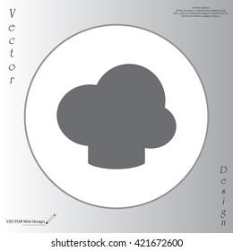 Chef icon. Chef hat. Restaurant menu design. Outline  vector illustration.
