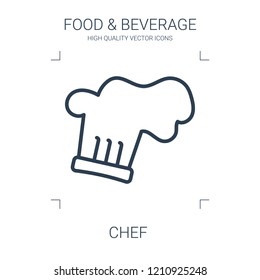 chef icon. high quality line chef icon on white background. from food collection flat trendy vector chef symbol. use for web and mobile