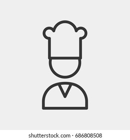 Chef icon illustration isolated vector sign symbol