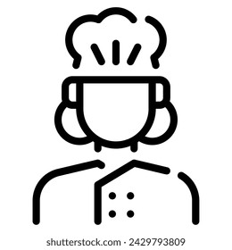 Ilustración del icono del chef para la web, aplicación, infografía, etc