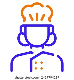 Chef icon illustration for web, app, infographic, etc