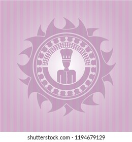 chef icon inside badge with pink background