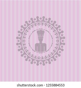 chef icon inside badge with pink background