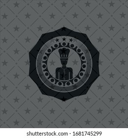 chef icon inside black emblem. Vintage.