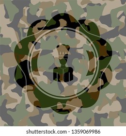 chef icon inside camo emblem