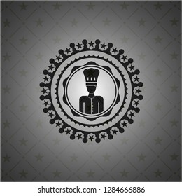 chef icon inside dark badge or emblem